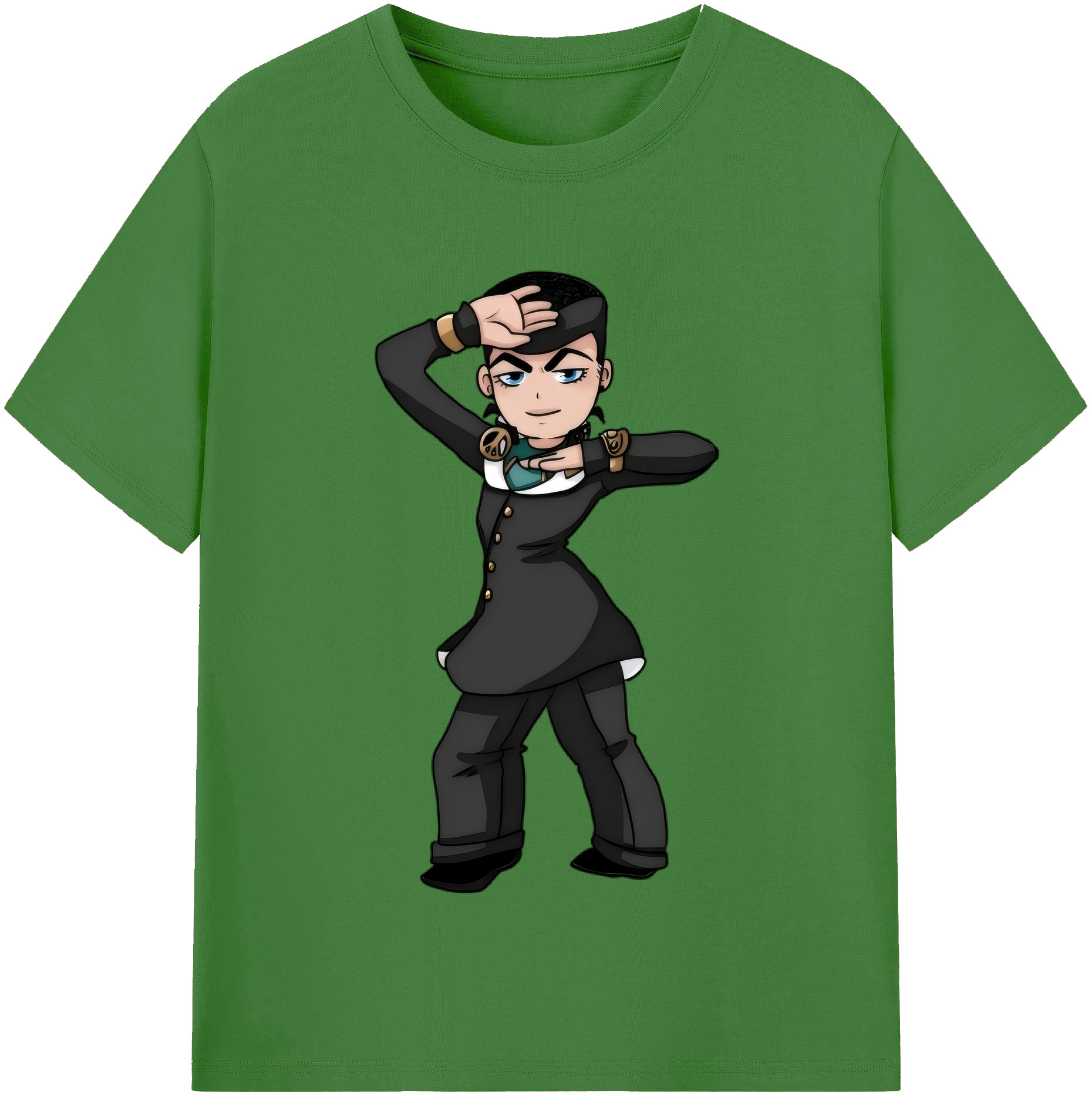 （画像用） ジョジョの奇妙な冒険 ひがしかた じょうすけ JoJo's Bizarre Adventure Higashikata Josuke レディースカジュアルプリントTシャツ（綿100％）